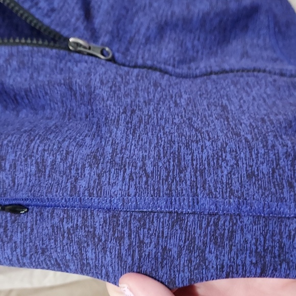 Champion Purple and Black Blended Pattern Zipper Hoodie w/ Thumb Holes Size Med - Picture 6 of 9